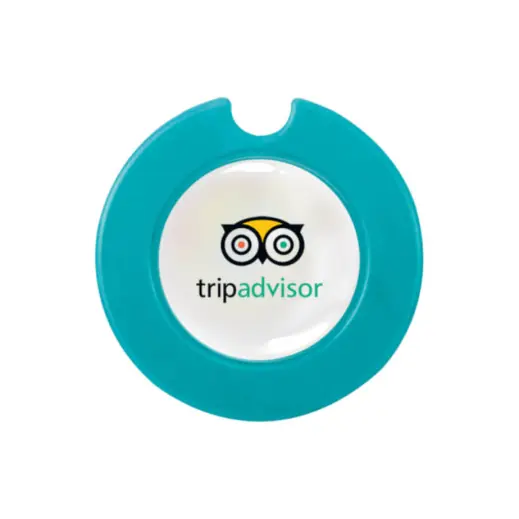 Round License Disc With Domed Sticker - Turquoise